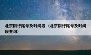 北京限行尾号及时间段（北京限行尾号及时间段查询）