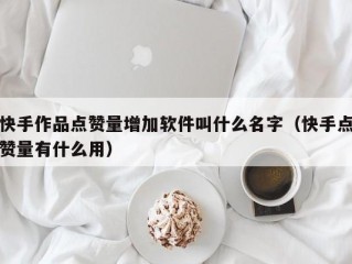 快手作品点赞量增加软件叫什么名字（快手点赞量有什么用）