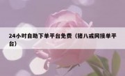 24小时自助下单平台免费（猪八戒网接单平台）