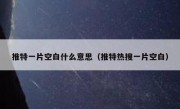 推特一片空白什么意思（推特热搜一片空白）