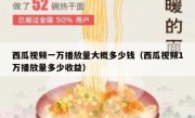 西瓜视频一万播放量大概多少钱（西瓜视频1万播放量多少收益）