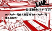 支付方式cc是什么意思啊（支付方式cc是什么意思啊）