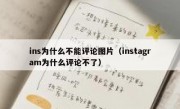 ins为什么不能评论图片（instagram为什么评论不了）