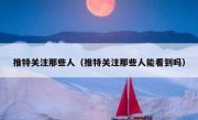 推特关注那些人（推特关注那些人能看到吗）