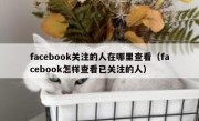 facebook关注的人在哪里查看（facebook怎样查看已关注的人）