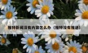 推特新闻没有内容怎么办（推特没有推送）