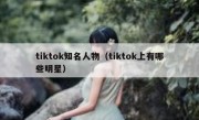 tiktok知名人物（tiktok上有哪些明星）