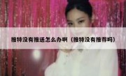 推特没有推送怎么办啊（推特没有推荐吗）