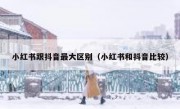 小红书跟抖音最大区别（小红书和抖音比较）