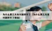为什么第三方支付跳转不了（为什么第三方支付跳转不了微信）