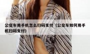 公交车用手机怎么扫码支付（公交车如何用手机扫码支付）