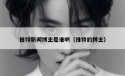 推特新闻博主是谁啊（推特的博主）