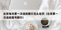 北京每月第一次违反限行怎么处罚（北京第一次违反尾号限行）