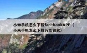 小米手机怎么下载facebookAPP（小米手机怎么下载万能钥匙）
