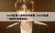 ins只能发一张照片吗苹果（ins只能发一张照片吗苹果版）