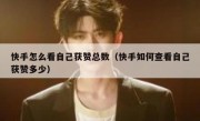 快手怎么看自己获赞总数（快手如何查看自己获赞多少）