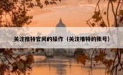 关注推特官网的操作（关注推特的账号）