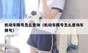机动车限号怎么查询（机动车限号怎么查询车牌号）