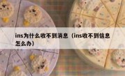 ins为什么收不到消息（ins收不到信息怎么办）