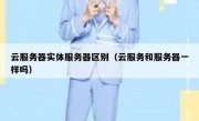 云服务器实体服务器区别（云服务和服务器一样吗）
