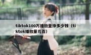 tiktok100万播放量挣多少钱（tiktok播放量几百）