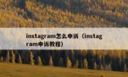 instagram怎么申诉（instagram申诉教程）