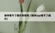 推特看不了图片和视频（推特app看不了图片）