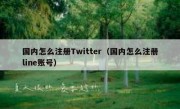 国内怎么注册Twitter（国内怎么注册line账号）
