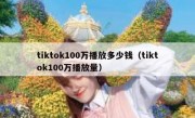 tiktok100万播放多少钱（tiktok100万播放量）