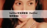 twitter中文网登录（twitter如何登陆）