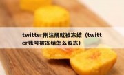 twitter刚注册就被冻结（twitter账号被冻结怎么解冻）