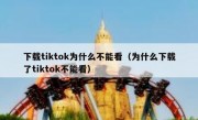 下载tiktok为什么不能看（为什么下载了tiktok不能看）