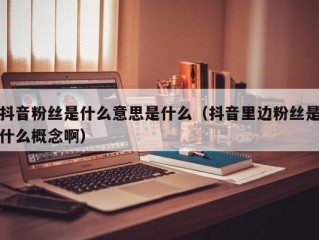 抖音粉丝是什么意思是什么（抖音里边粉丝是什么概念啊）