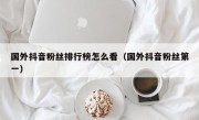 国外抖音粉丝排行榜怎么看（国外抖音粉丝第一）