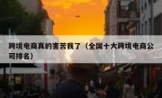 跨境电商真的害苦我了（全国十大跨境电商公司排名）
