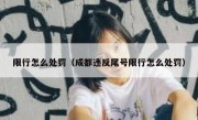限行怎么处罚（成都违反尾号限行怎么处罚）