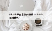 tiktok平台靠什么赚钱（tiktok很赚钱吗）