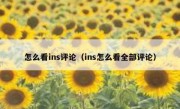 怎么看ins评论（ins怎么看全部评论）