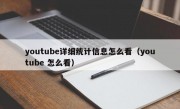 youtube详细统计信息怎么看（youtube 怎么看）
