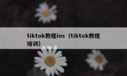 tiktok教程ios（tiktok教程培训）