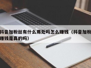 抖音加粉丝有什么用处吗怎么赚钱（抖音加粉赚钱是真的吗）