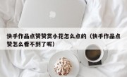 快手作品点赞赞赏小花怎么点的（快手作品点赞怎么看不到了呢）