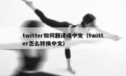 twitter如何翻译成中文（twitter怎么转换中文）