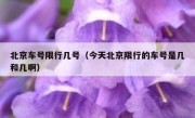 北京车号限行几号（今天北京限行的车号是几和几啊）