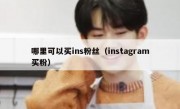 哪里可以买ins粉丝（instagram买粉）