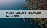 怎么注册twitter账号（国内怎么注册twitter账号）