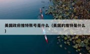 美国政府推特账号是什么（美国的推特是什么）