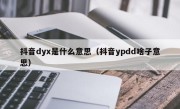 抖音dyx是什么意思（抖音ypdd啥子意思）