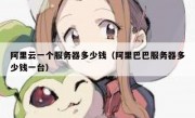 阿里云一个服务器多少钱（阿里巴巴服务器多少钱一台）