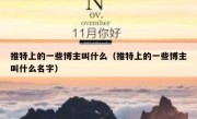 推特上的一些博主叫什么（推特上的一些博主叫什么名字）